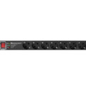 Power strip PDU PRO 19 inch 1U 16A 7X SCHUKO SPD-3MP 2m black