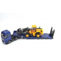 Siku toy car MAN truck with JCB tow truck and wheel loader