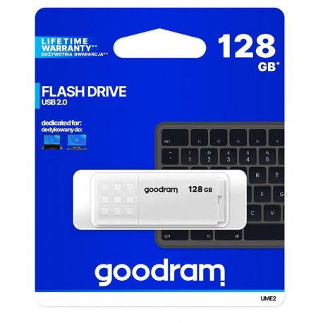 Goodram flash drive 128GB UME2 USB 2.0, white