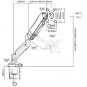 Gas spring bracket TB-MG1 27 inch 8kg