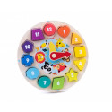 Iwood wooden baby puzzle Clock Shape