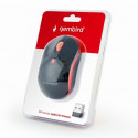 Gembird wireless mouse, black/red