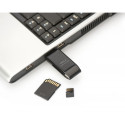Digitus kaardilugeja USB 2.0 SD/microSD, must