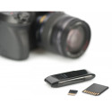 Card Reader 2-ports USB 2.0 SD/MicroSD compact black
