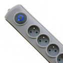 Surge protector Quick Switch 6 sockets 1,8m gray