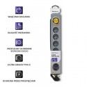 Surge protector Quick Switch 6 sockets 1,8m gray