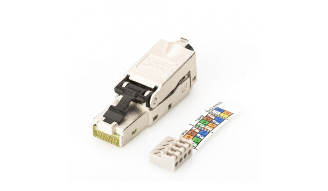 Connector for assembly Ethernet RJ45 cat.6a AWG 22-27, 10 GBit Ethernet, PoE +