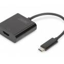 Digitus videosignaali jagaja HDMI 4K 30Hz UHD - USB-C 3.1 15cm