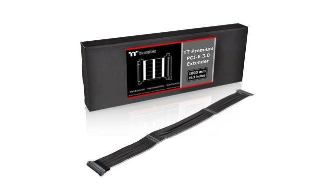 The Thermaltake TT Premium PCI-E 3.0 Extender - 1000mm is a high-quality ribbon cab