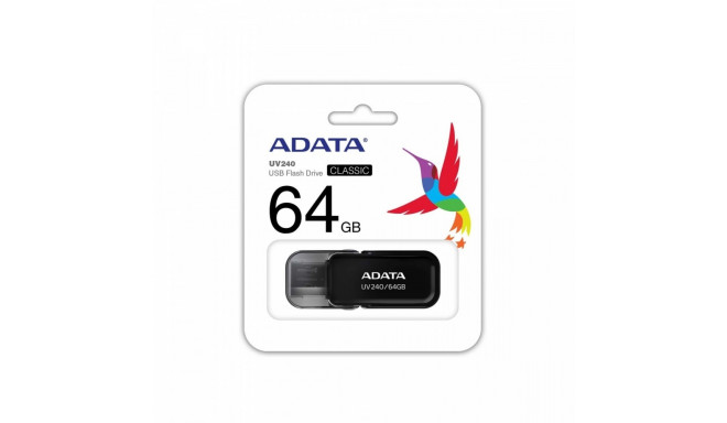 Adata mälupulk 64GB UV240 USB 2.0, must