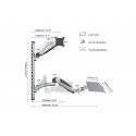 Wall Mount LCD+Keyboard max. 27" max. 8kg
