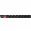 Surge protector Rack PDU 19" 1U 16A 7X SCHUKO 2m black