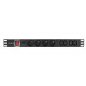 Surge protector Rack PDU 1U 4x PL + 4x C13 2m 16A black