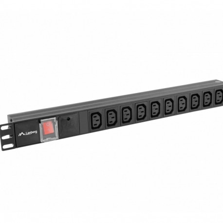 Product Name: 10-Port 19" Rackmount PDU (1U) with Surge Protection – 10A, 10x IEC C