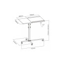 Table for projector/not book, mobile black