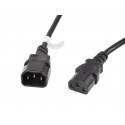 Extension power cable IEC 320 C13 - C14 VDE 3M Black