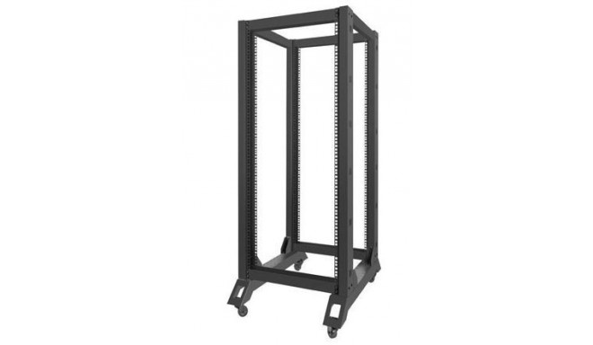 27U 600x800mm Open Frame Server Rack - Black