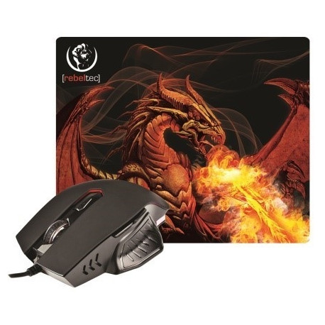 RED DRAGON mängukomplekt hiir ja hiirematt