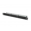 Patch Panel 48 Port 1U Cat.6 black