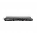 Patch Panel 24 Port 1U Cat.5E black shield