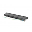 Patch Panel 24 Port 1U Cat.5E black shield