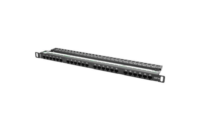 Patch Panel 24 Port 0.5U Cat.5E black