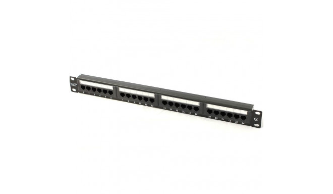 Patch panel 19 "24-port, 5e, U / UTP, 1U, black (complete)