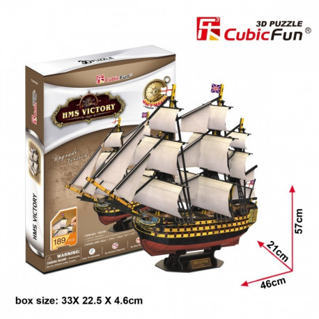 Puzzle 3D Żaglowiec HMS Victory to popularny model kolekcjonerski, który pozwala na