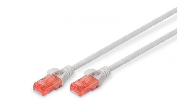 Patch cord U/UTP cat.6 PVC 0,5m grey