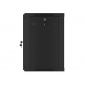Wall-Mounted Rack 19 12U 600X450mm black (glass door)