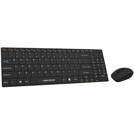 Esperanza keyboard EK122K Wireless, black + mouse