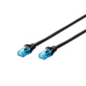 Patch cord RJ45/RJ45 U/UTP kat. 5e 3,0m AWG 26/7 PVC Black