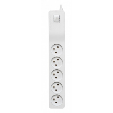 Listwa przeciwprzepięciowa ZX 510, 1L, 5,0m, szara