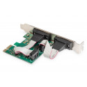 PCI Express RS232 Serial Port Expansion Card/Controller, 2xDB9, Chipset: ASIX99100