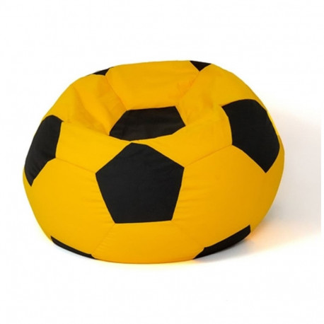 Soccer Sako bag pouffe yellow-black XL 120 cm