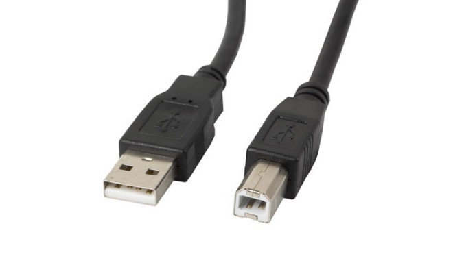 Lanberg CA-USBA-10CC-0050-BK USB kaabel 5 m USB 2.0 USB B Must