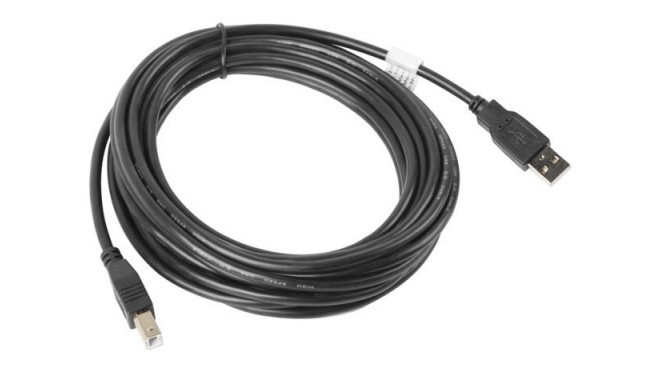 Lanberg CA-USBA-10CC-0050-BK USB kaabel USB 2.0 5 m USB B must