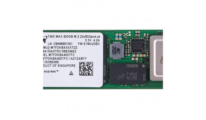 Micron 7400 MAX M.2 400 GB PCI Express 4.0 3D TLC NAND NVMe