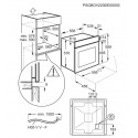 Electrolux integreeritav ahi EOF3H50BX 65L A, roostevaba teras