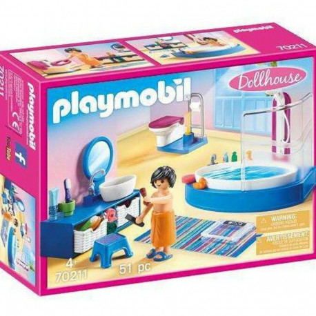 Playset Dollhouse Bathroom Playmobil 70211 Vannid (51 pcs)