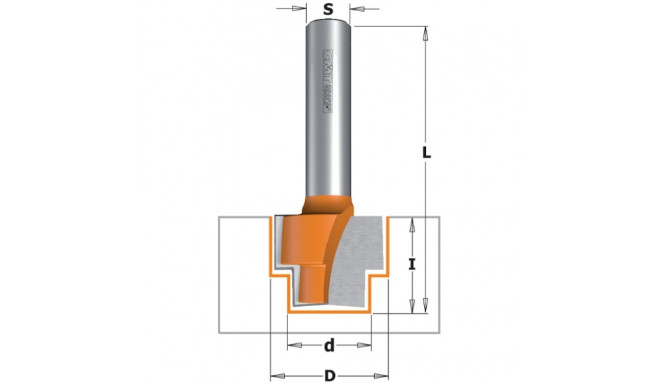 STEPPED REBATE ROUTER BIT HW D=12,3x9,3x16,3x6,7 L=80 RH Z2