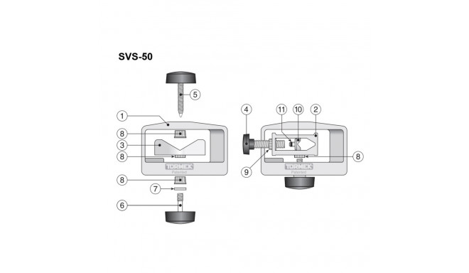 Mounting disc and o-ring