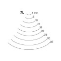 Long bent carving chisel Pfeil 7L/14