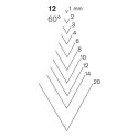 Stright carving chisel Pfeil 12/12
