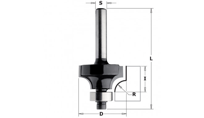 OVOLO BIT HW Z2 S=8 D=38.1x19x61 R12.7 RH