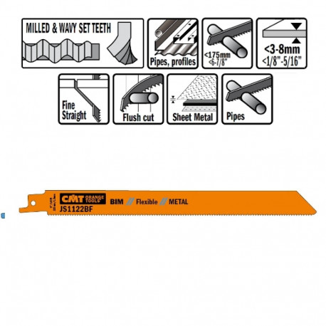 Tiigersae lehed 5 tk, metallile (bim) 225x1.8x14 TPI