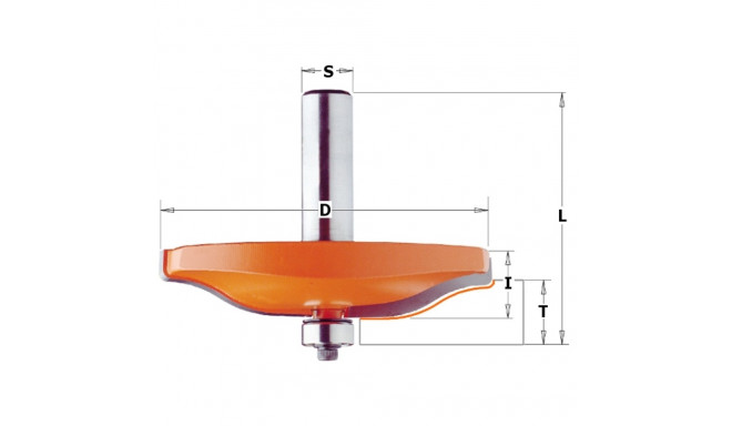RAISED PANEL BIT -HM- S=12 D=89 R=38 (D)