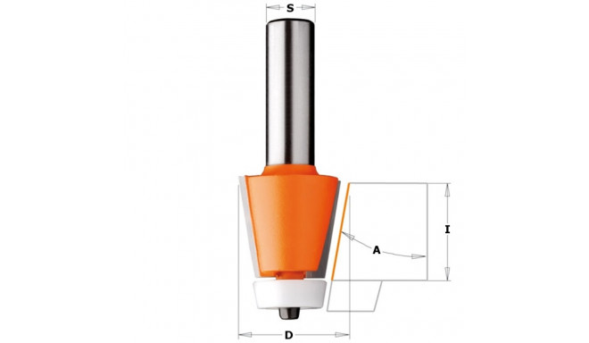 BEVEL CUTTER FOR CORIAN S=12 D=31,7X22,2 15^