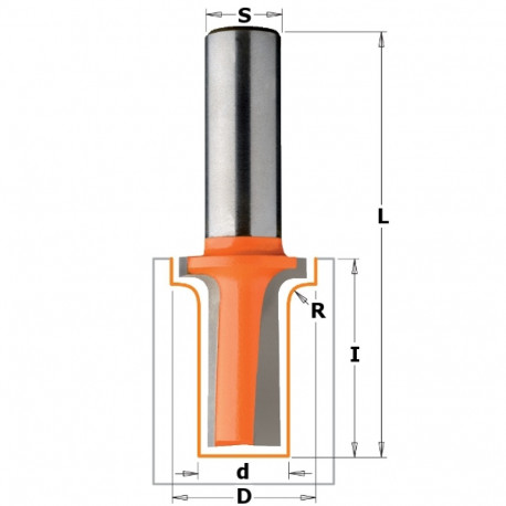 Dekoratiiv Ogee profiil otsfrees HM Z2 S=12 D=12.7-22 R=3.2 RH