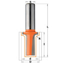 ROUNDOVER ELONGATED PLUNGER ROUTER BIT HW Z2 S=12 D=12,7/22 R=3,2 RH